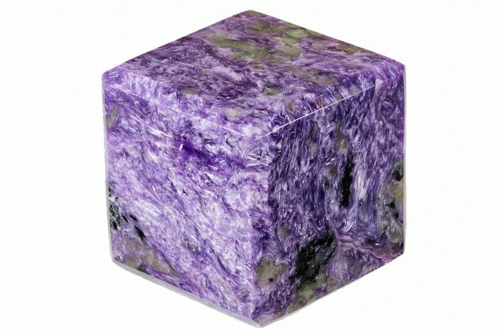 Polished Purple Charoite Cube - Siberia #194225